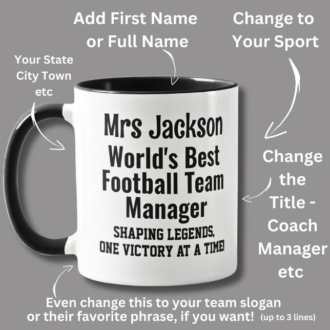 Name, Worlds Best Football Team Manager  Mug (Creator Uploaded)