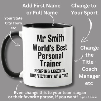 Name, Worlds Best Personal Trainer Mug