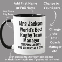 Name, Worlds Best Rugby Team Manager