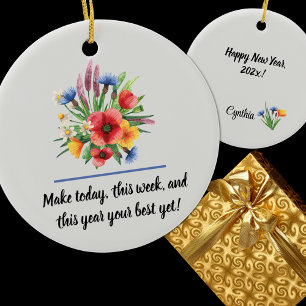 Name, Year-Round Display, 2025 New Year Ceramic Ornament