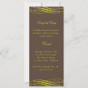 Name your Event Chocolate with Golden Ribbons Invitation