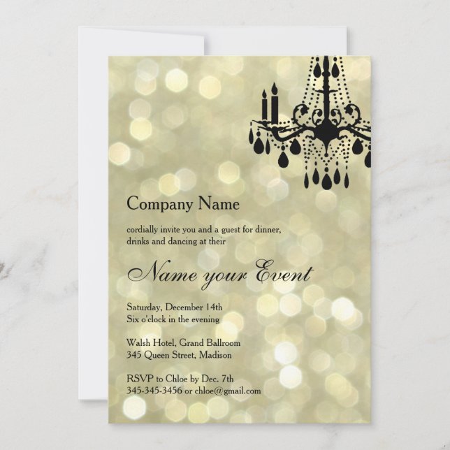 Name your Event Gold Grand Ballroom Invitation (Front)
