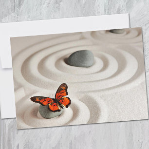 Name Zen Garden Orange Monarch Butterfly Frame Card