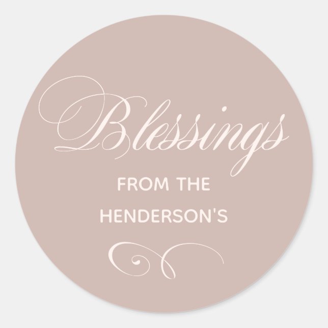 Named Blessings  Classic Round Sticker (Front)