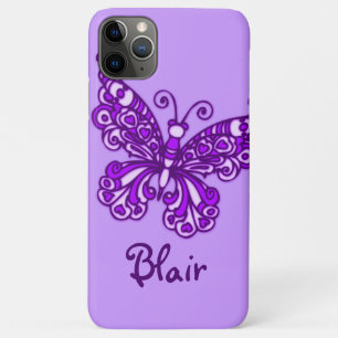 Named butterfly purple ipod case