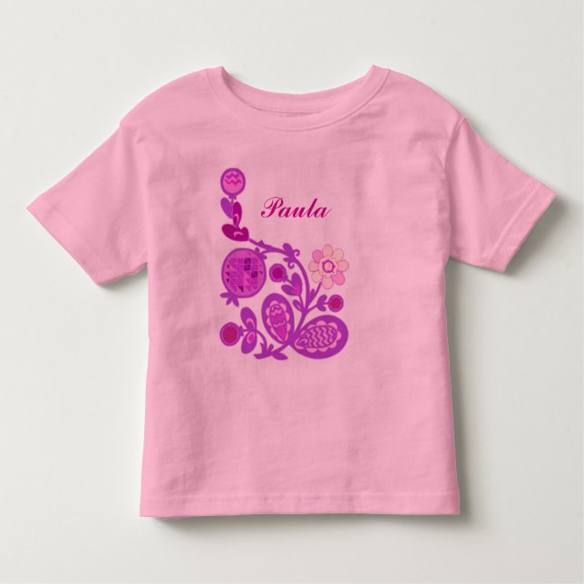 Named Flowers Deco Toddler T-Shirt (Front)