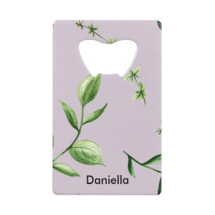 Named Green Florals on Purple