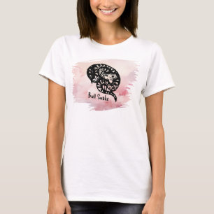 Named I Bite Bull Snake on Pink T-Shirt