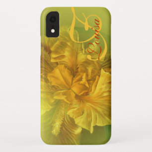 Named iris floral yellow art case