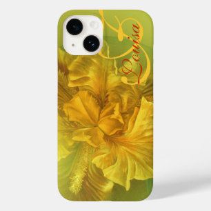 Named iris floral yellow art case