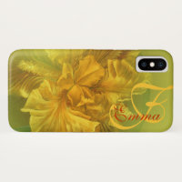 Named iris floral yellow art iphone case
