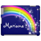 Named rainbow on navy ipad case