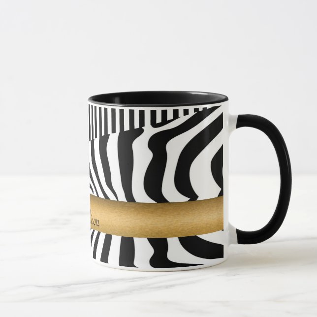 Named Zebra and Stripes Mug (Right)