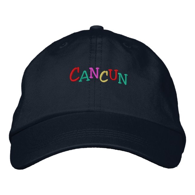 Namedrop Nation_Cancun multi-coloured Embroidered Hat (Front)