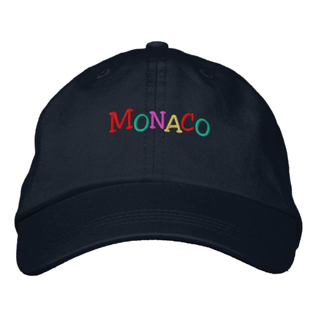 Namedrop Nation_Monaco multi-coloured Embroidered Hat (Front)