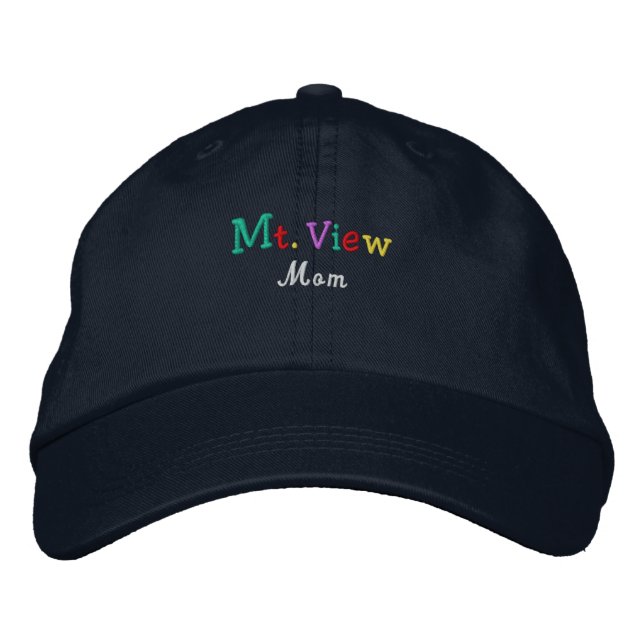 Namedrop Nation_Mt. View Mum Multi-coloured Embroidered Hat (Front)