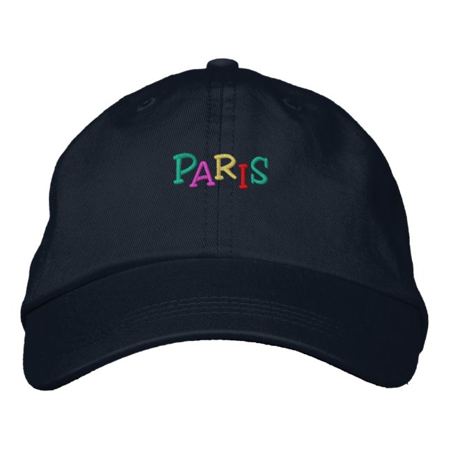 Namedrop Nation_ Paris multi-coloured Embroidered Hat (Front)