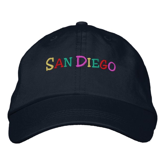 Namedrop Nation_San Diego multi-coloured Embroidered Hat (Front)