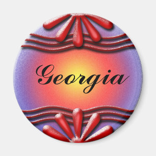 Nameplate Red Magnet