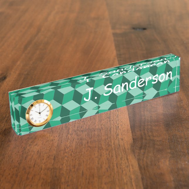 Nameplate - Three Dimensional Blocks (Side)