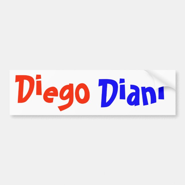 Names Diego and Diani sticker (Front)