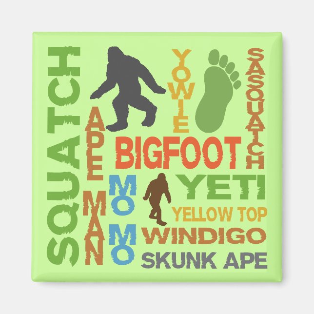 Names For Bigfoot Magnet (Front)