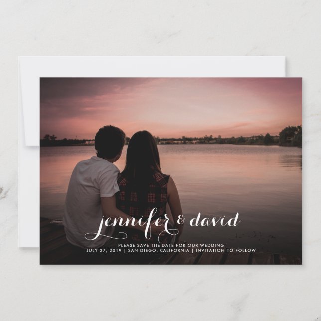 Names in Script | Save the Date Photo (Front)