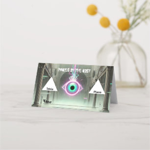 👁️ “Names in the mist” Weirdcore Place Card 👁️
