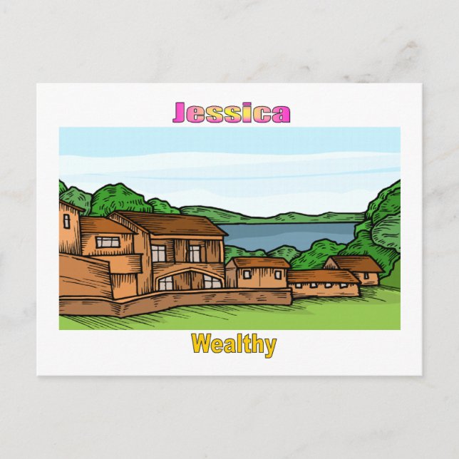 Names&Meanings - Jessica Postcard (Front)