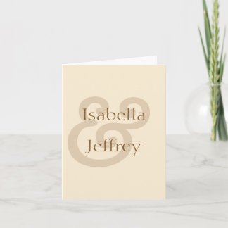 Names Note Card(Customisable) Thank You Card