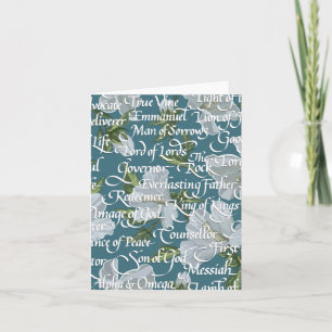 Names of Christ Calligraphy Card