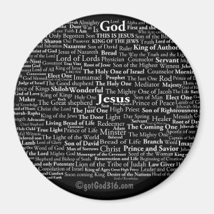Names of God and Jesus gotGod316.com Magnet