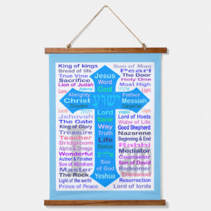 Names of God and Jesus Hanging Tapestry