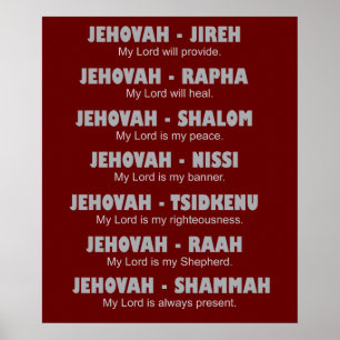 Names of God Art Design Ter Scott Poster