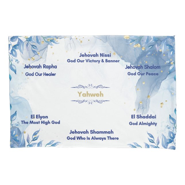 Names Of God Pillowcase Sei 0f 2 (Front-Left)