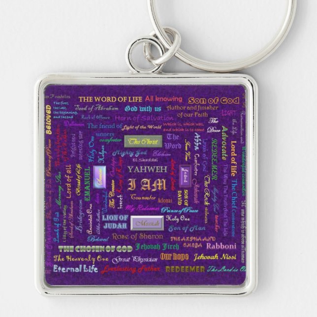 Names of God premium keychain (Front)