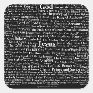 Names of God Square Sticker