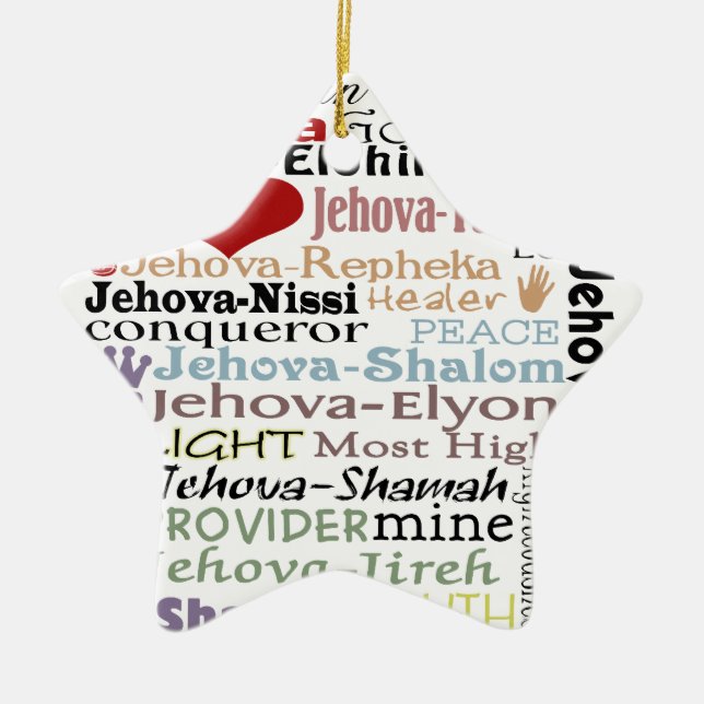 Names of God-Subway Art Ceramic Ornament (Front)