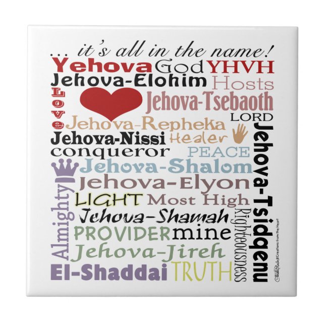 Names of God-Subway Art Ceramic Tile (Front)
