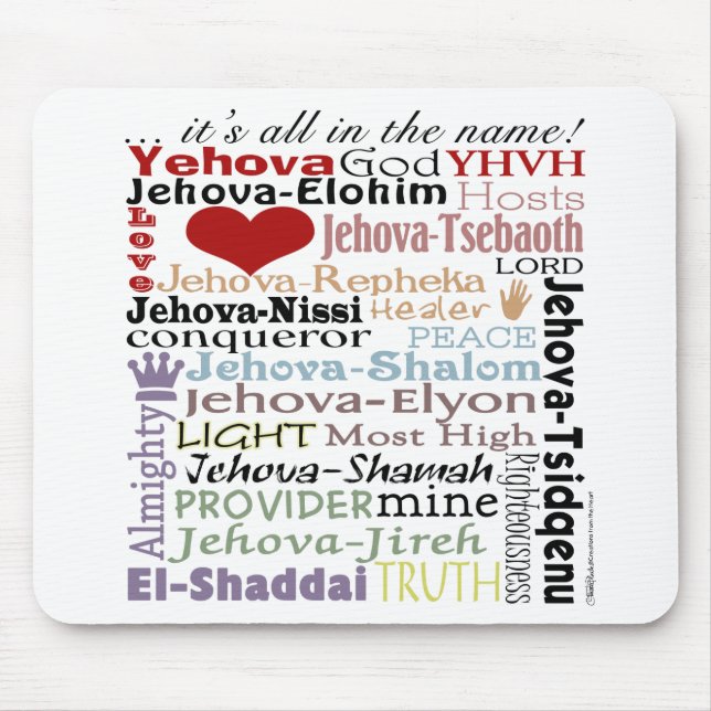 Names of God-Subway Art Mouse Pad (Front)