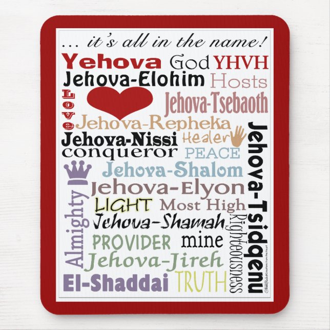 Names of God-Subway Art Mouse Pad (Front)