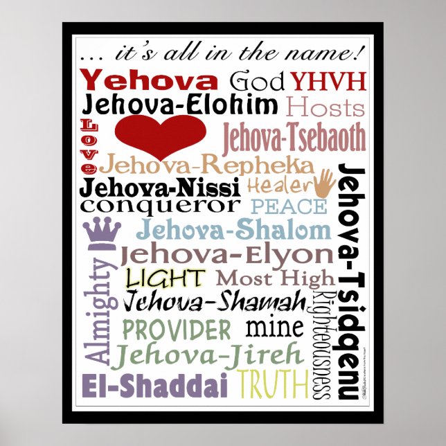 Names of God-Subway Art Poster (Front)