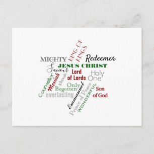 Names of Jesus Christmas Postcard