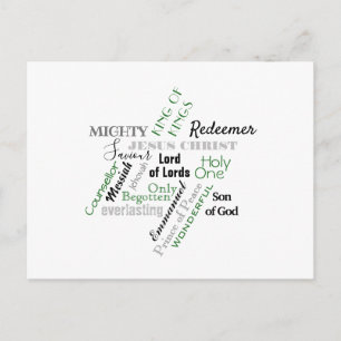 Names of Jesus Christmas Postcard