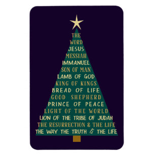 Names of Jesus Christmas Tree Magnet
