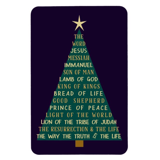 Names of Jesus Christmas Tree Magnet (Vertical)