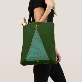 Names of Jesus Christmas Tree Tote Bag
