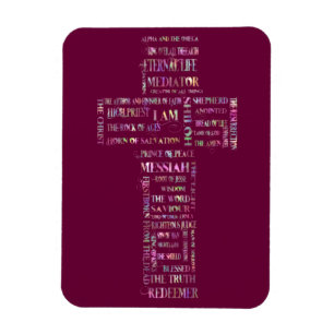 Names of Jesus Cross Magnet