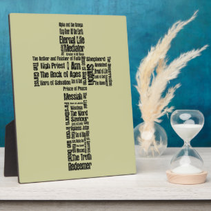 Names of Jesus Cross Plaque