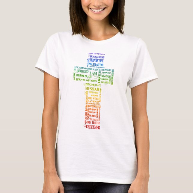 Names Of Jesus Cross T-Shirt (Front)